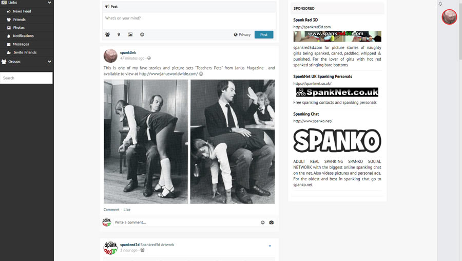 spanklink spanking bdsm social media site