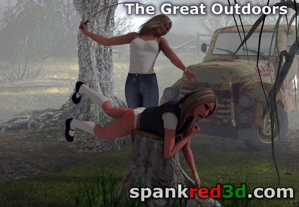 Outdoor Caning Girl spankings and canings