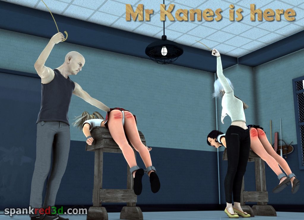 Mr Kanes caning naughty schoolie