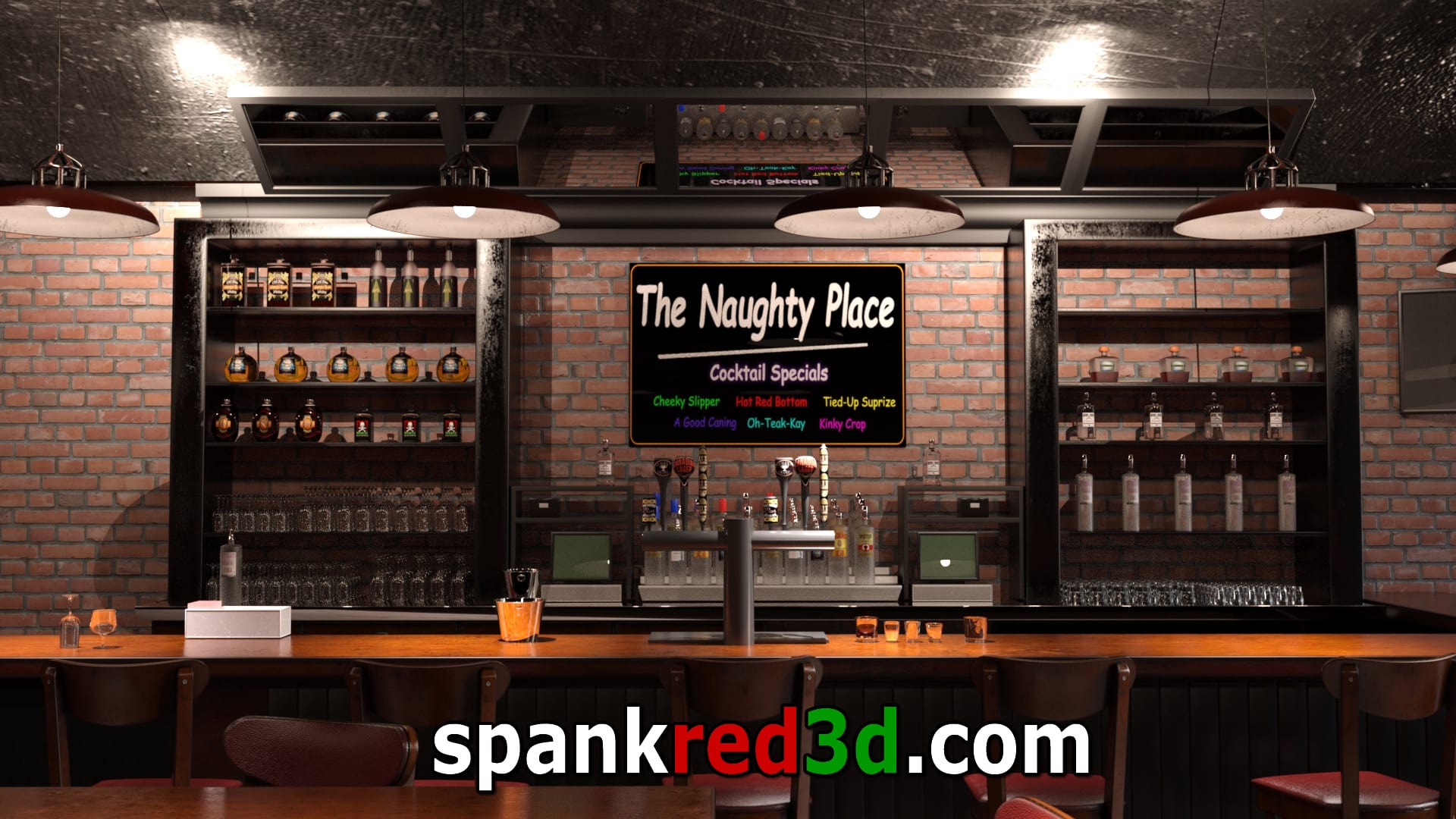 The Naughty bar with saucy waitresses 
