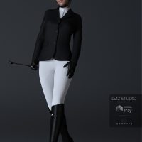 Riding crop and Equestrian outfit for G3 Daz 3d Free Downloads