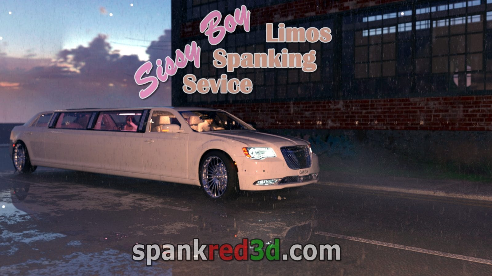 Sissy Limo Spanking Services with blow jobs and Red Bottoms